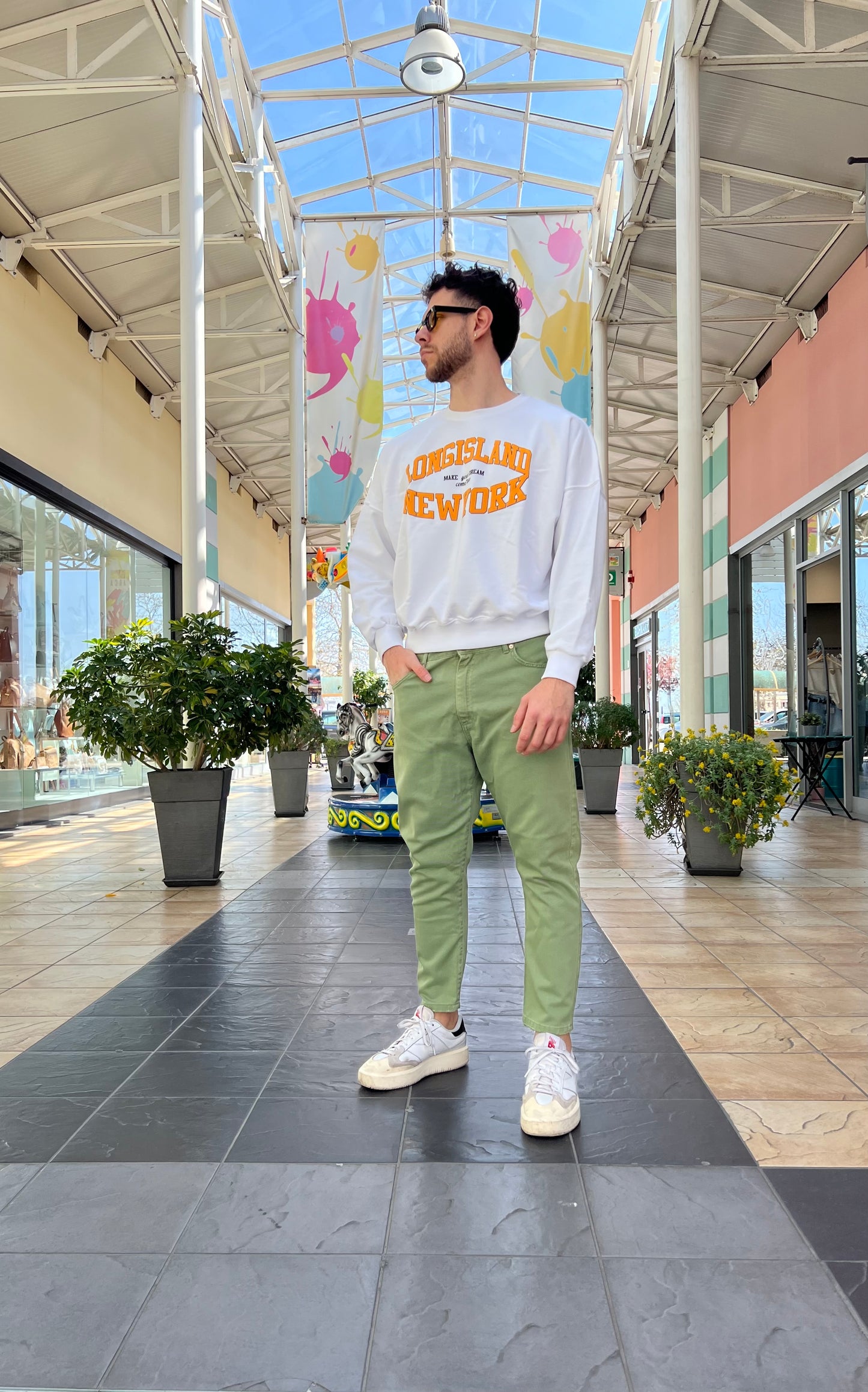 Jeans BERNA boyfriend verde
