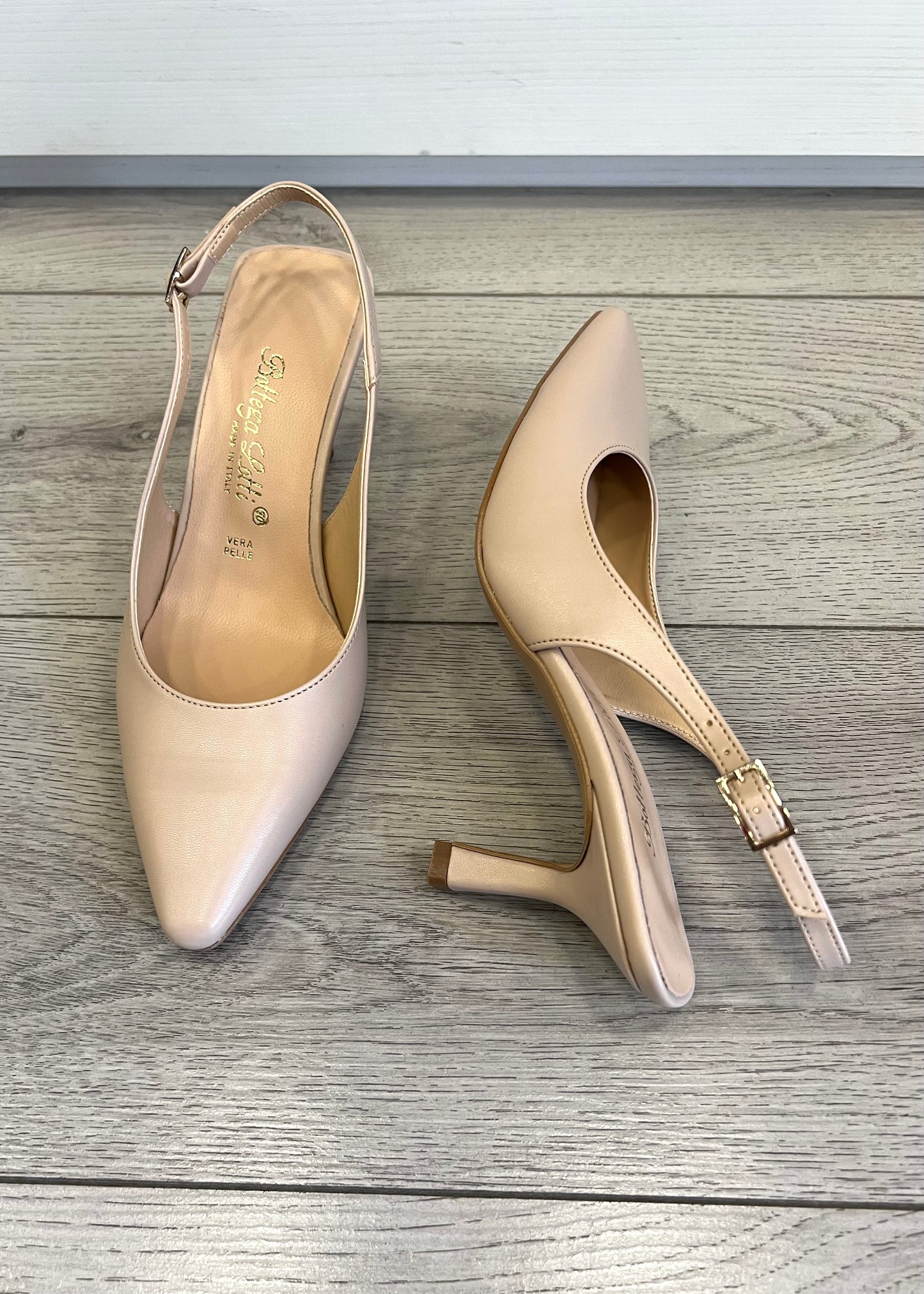 Décolleté slingback BOTTEGA LOTTI nude