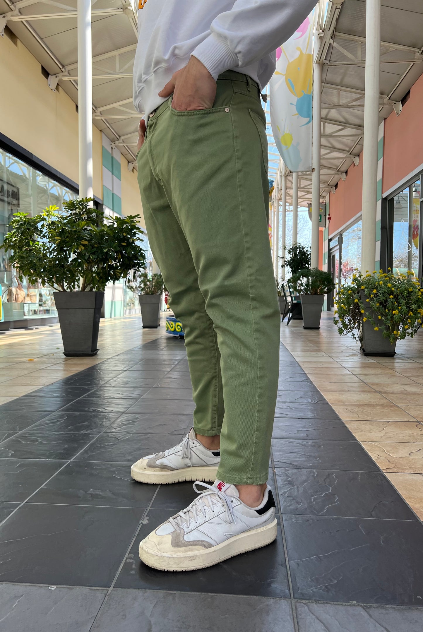Jeans BERNA boyfriend verde