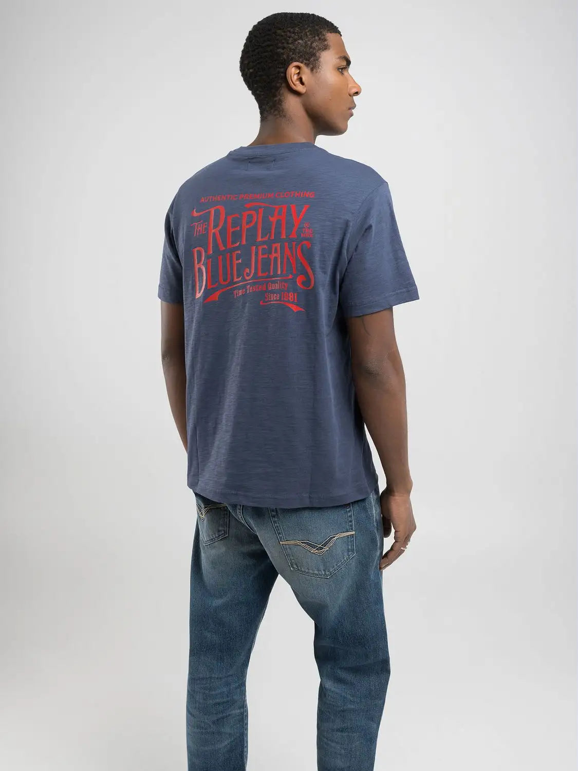 T-shirt REPLAY in Jersey fiammato