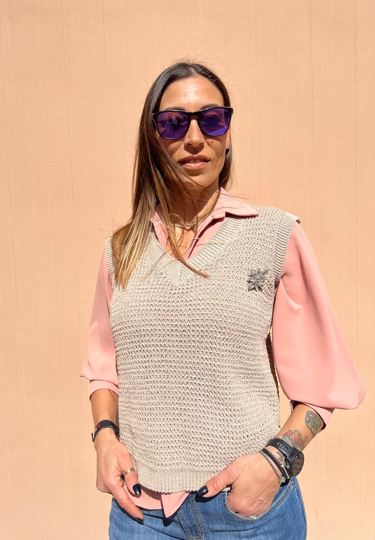 Gilet LOKITA in maglia corda