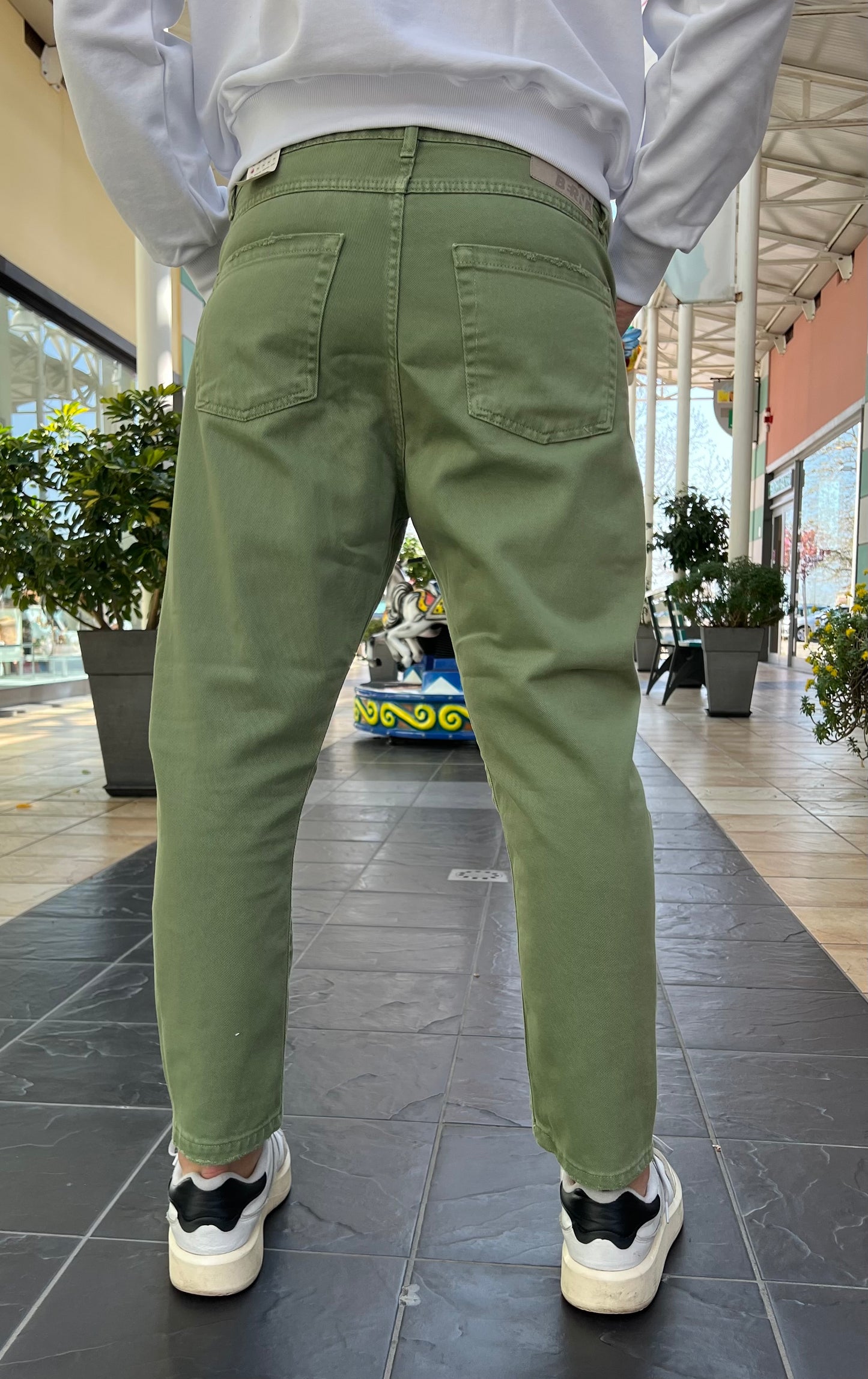 Jeans BERNA boyfriend verde
