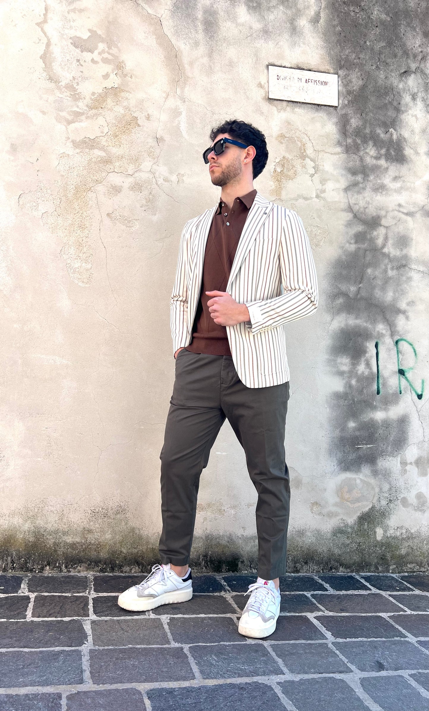 Giacca blazer MARKUP monopetto rigato
