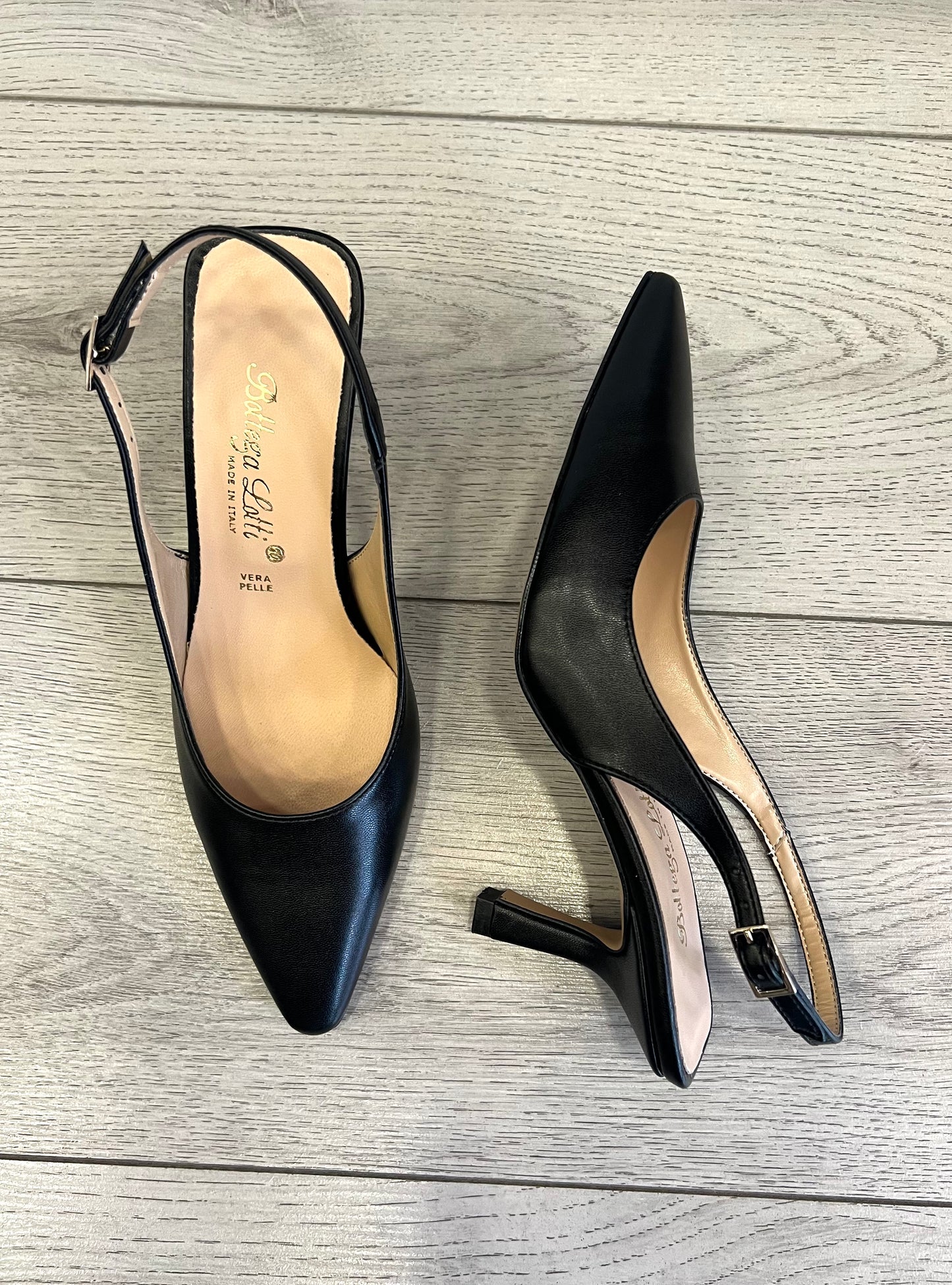 Décolleté slingback BOTTEGA LOTTI nero