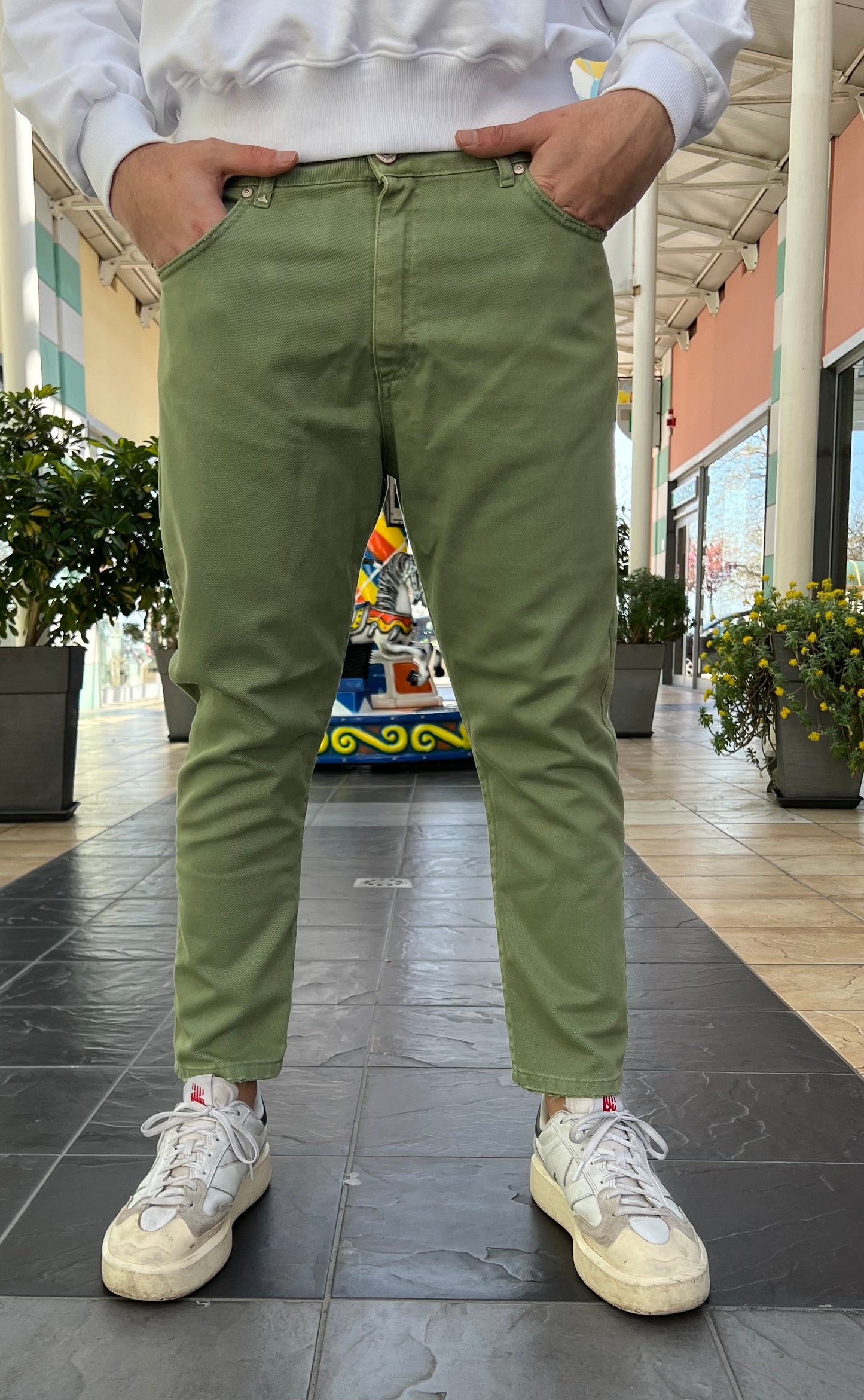 Jeans BERNA boyfriend verde