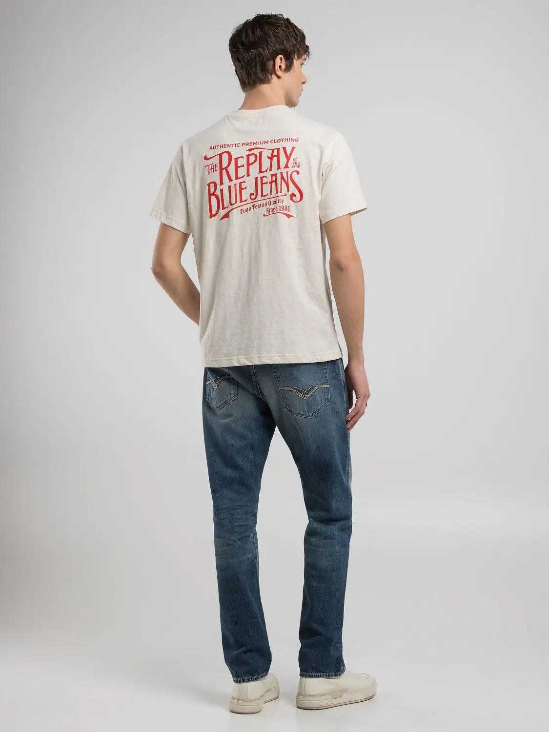 T-shirt REPLAY in Jersey fiammato