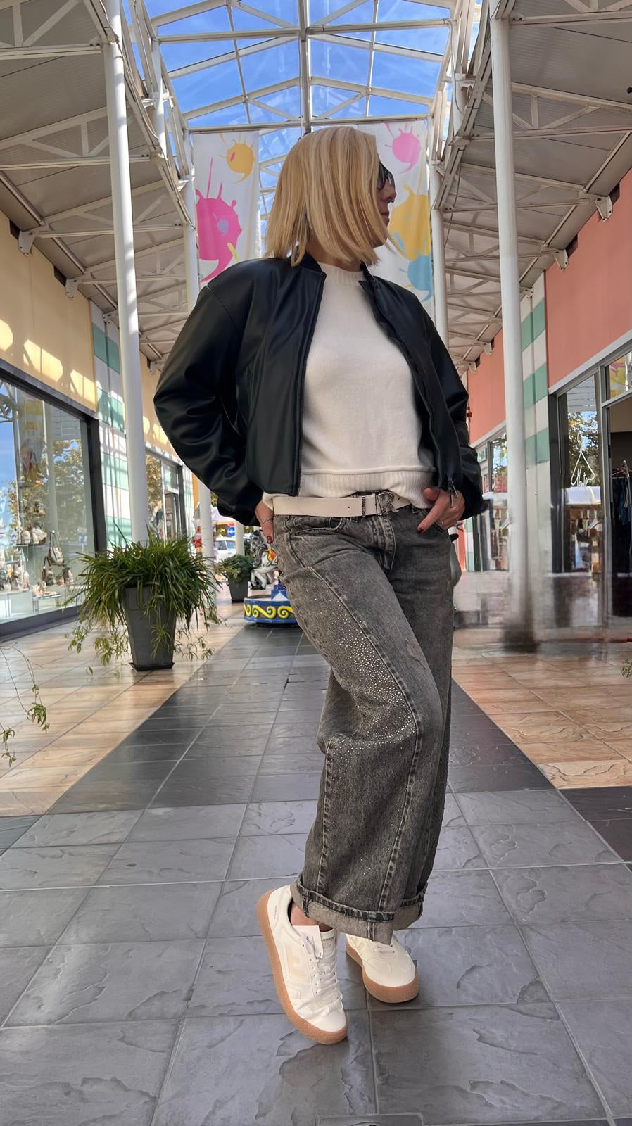 Jeans balloon con strass JPAOLAAP51 SUSY MIX