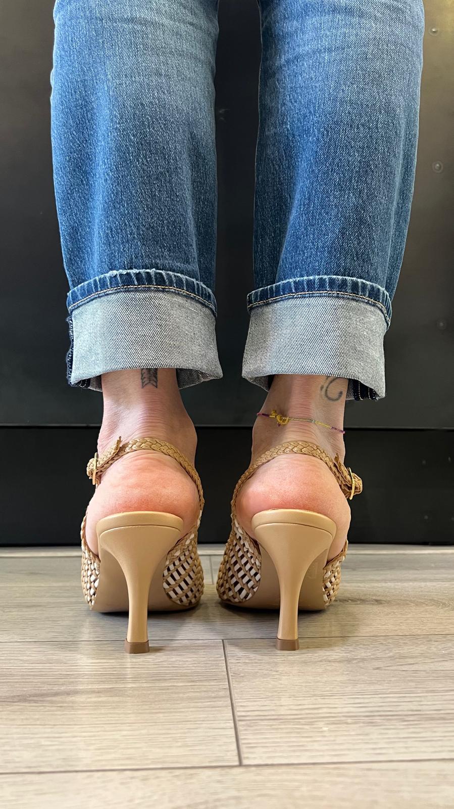 Décolleté slingback intrecciata BOTTEGA LOTTI