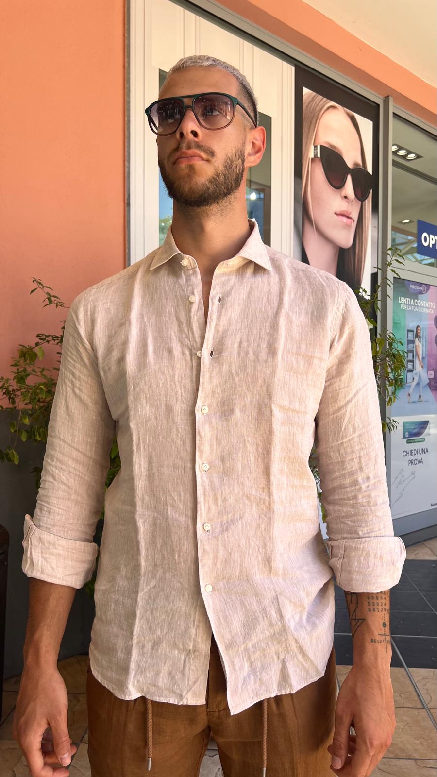 Camicia in 100% lino BRACACCIO SG00D1