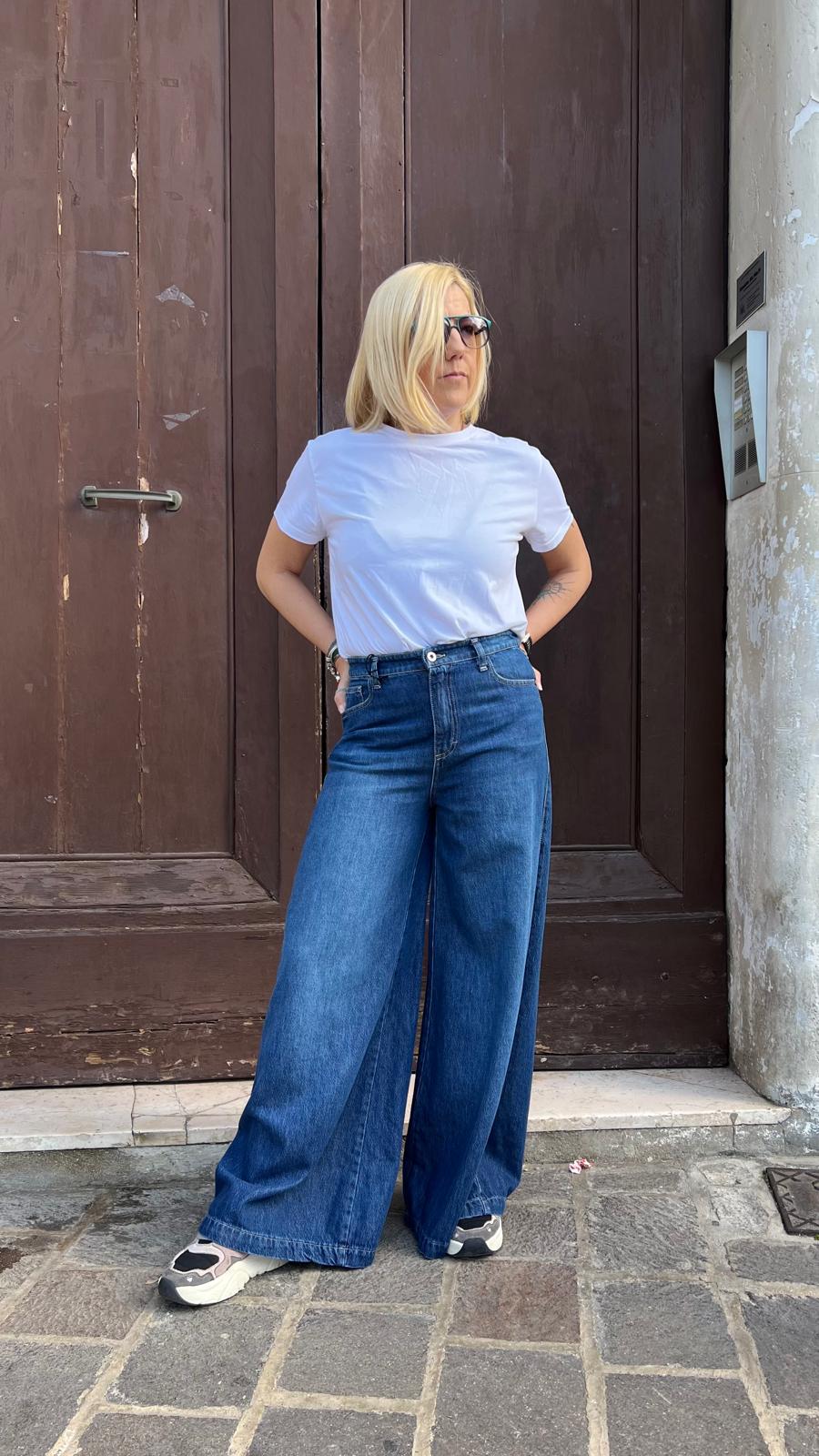 Jeans gamba larga PLEASE P3J9CQZCCB