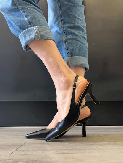 Décolleté slingback BOTTEGA LOTTI nero