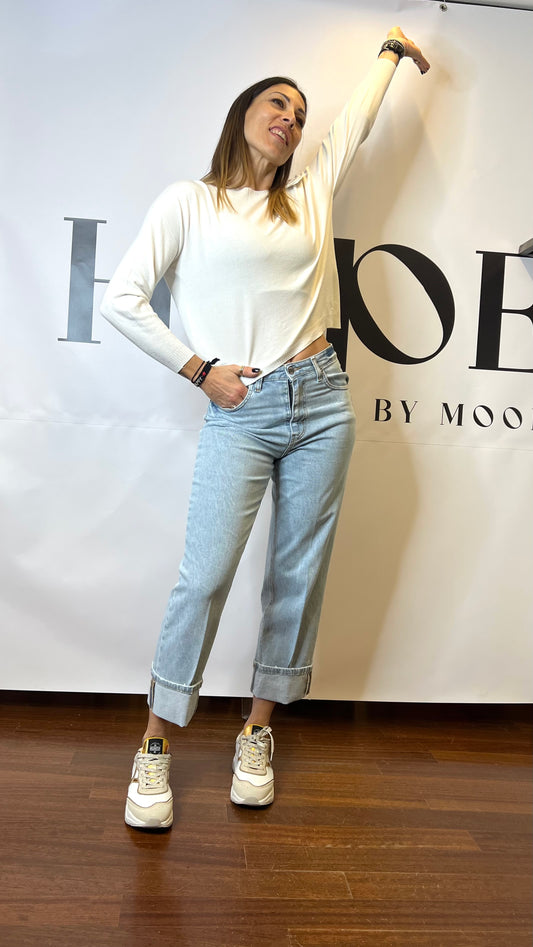 Jeans LE STREGHE con risvolto