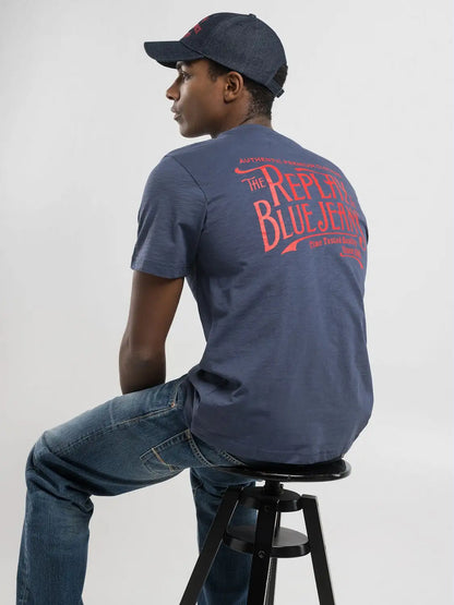 T-shirt REPLAY in Jersey fiammato