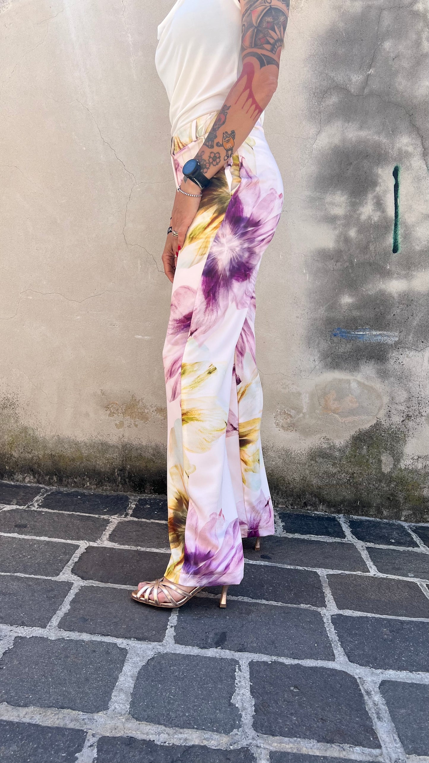 Pantalone floreale KONTATTO