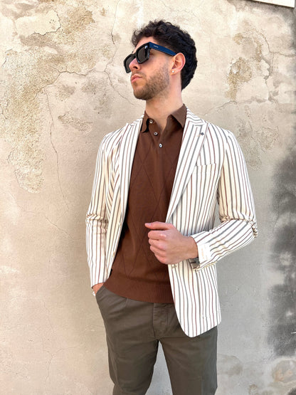 Giacca blazer MARKUP monopetto rigato