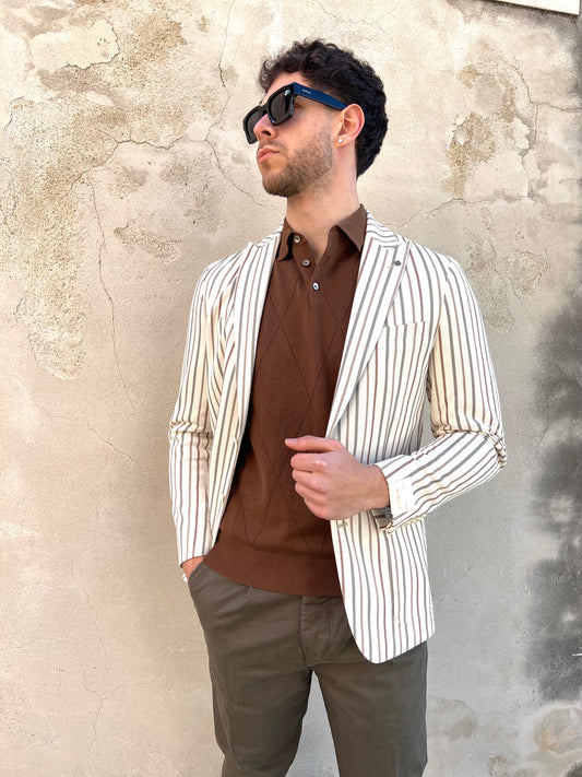 Giacca blazer MARKUP monopetto rigato