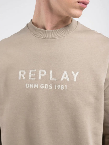 Felpa REPLAY relaxed fit con lettering