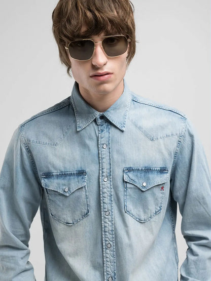 Camicia REPLAY western con ricamo R