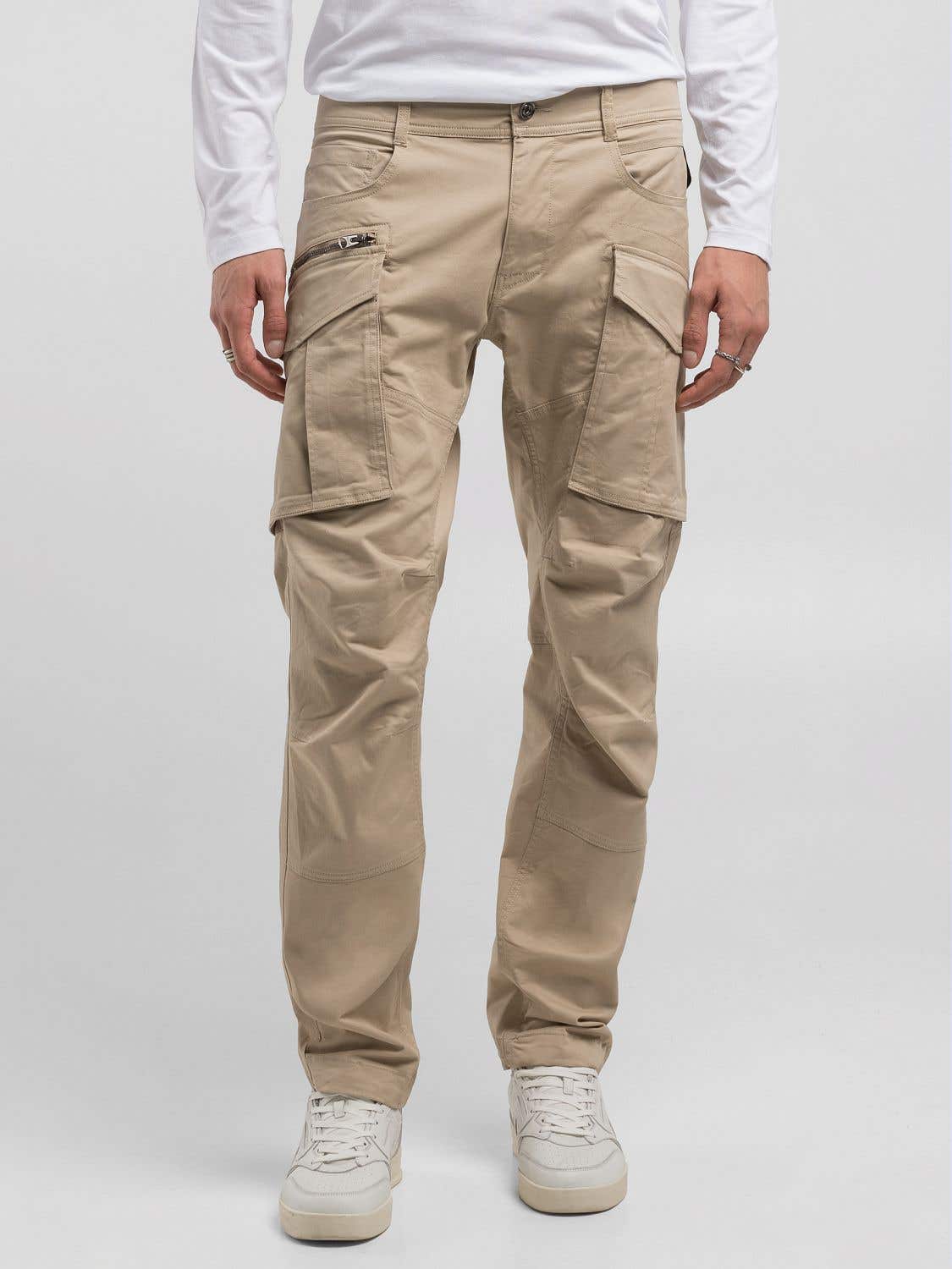 Pantalone cargo beige