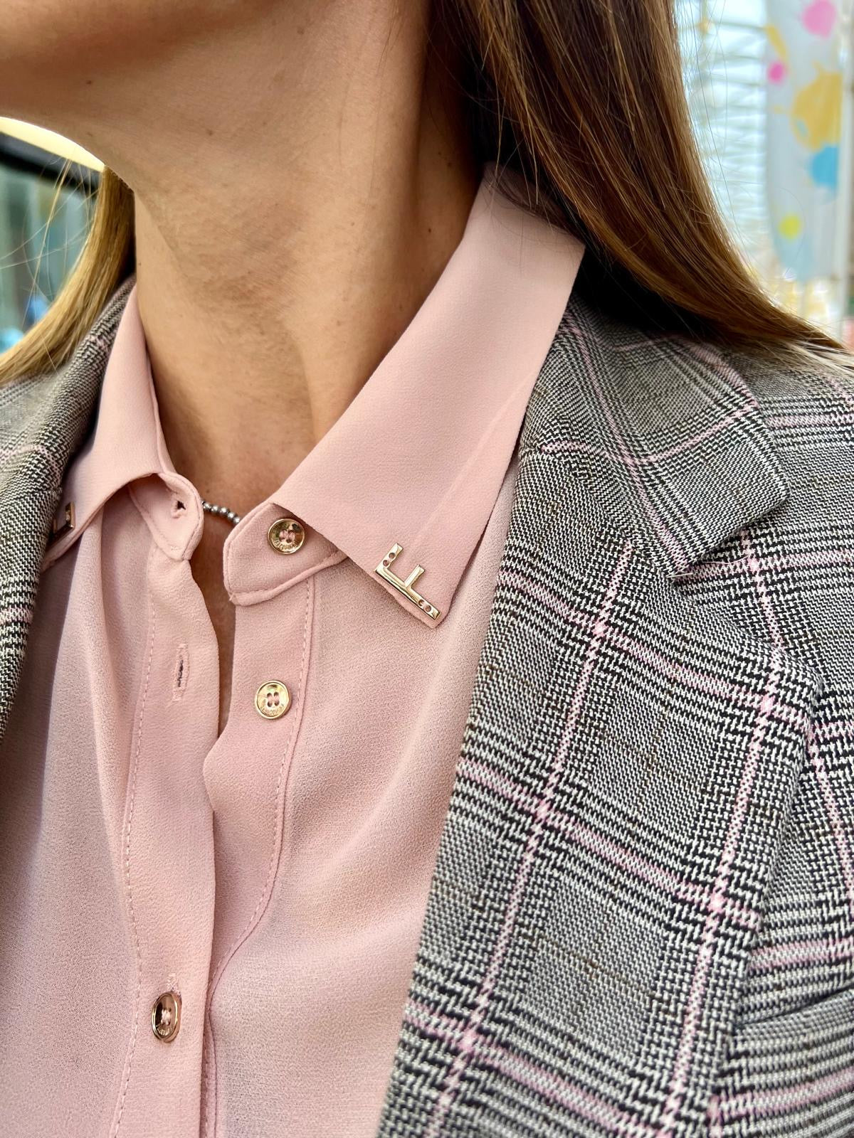 camicia rosa manica lunga