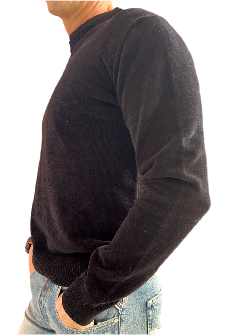 Maglia in ciniglia nero