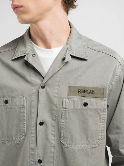 Camicia REPLAY relaxed fit in cotone