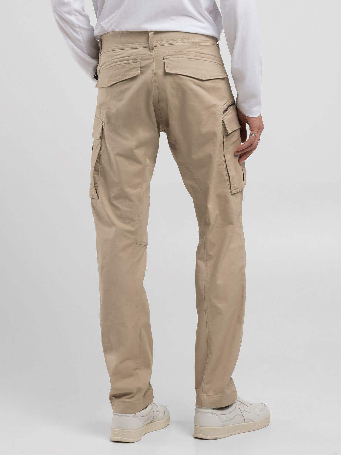 Pantalone cargo beige