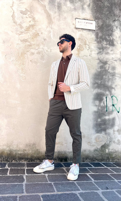 Giacca blazer MARKUP monopetto rigato