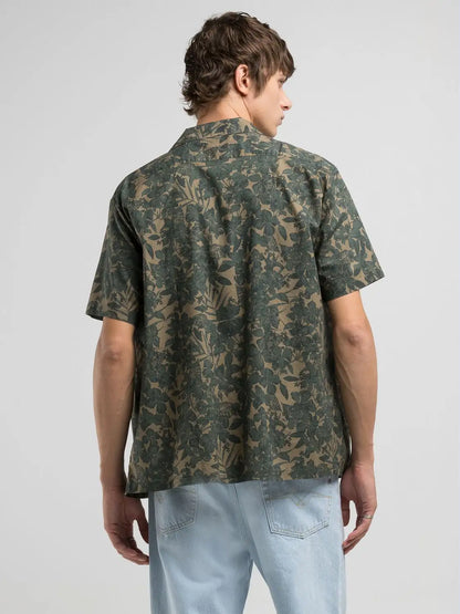 Camicia REPLAY relaxed fit con fiori e foglie