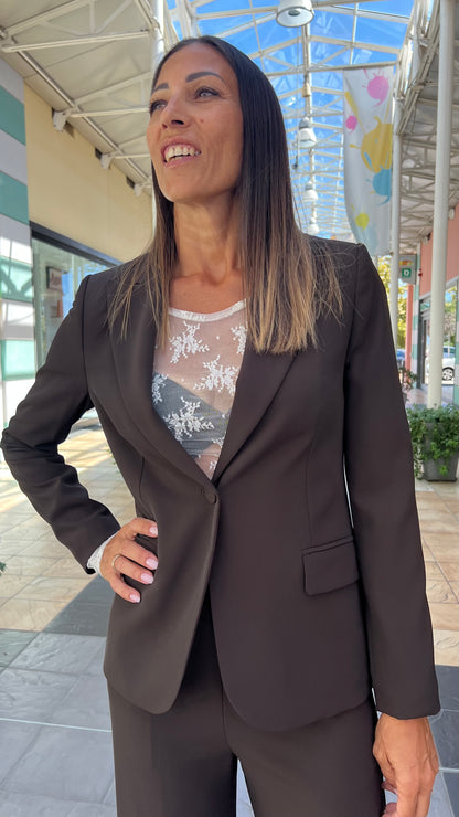 Tailleur fluido moro Kontatto