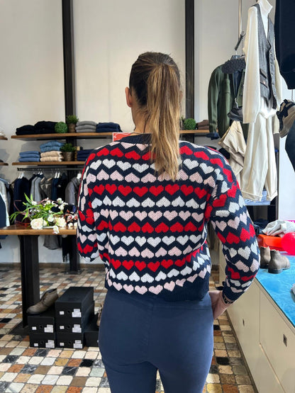 Cardigan LOKITA jacquard cuori