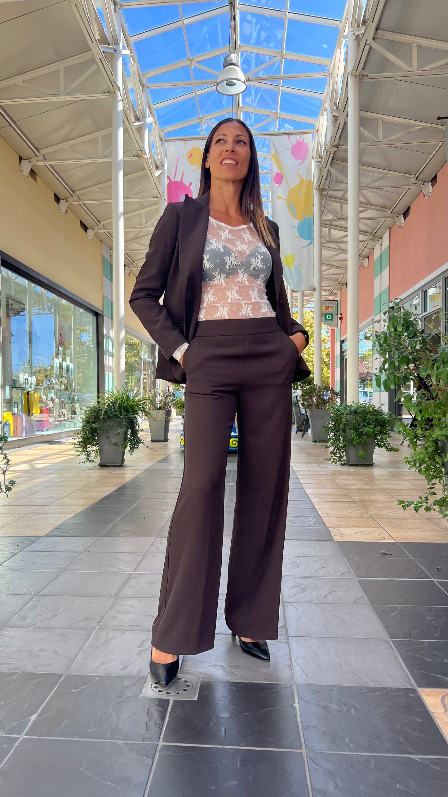 Tailleur fluido moro Kontatto