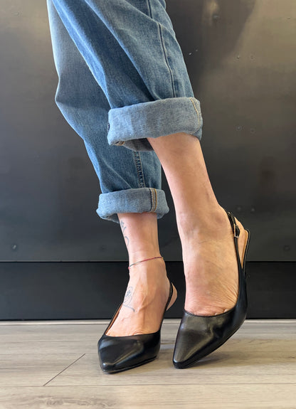 Décolleté slingback BOTTEGA LOTTI nero