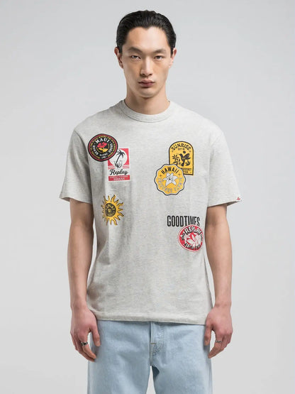 T-shirt REPLAY con stampa effetto patch