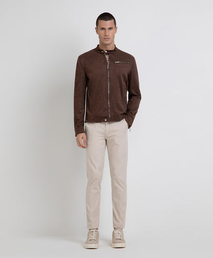 Giubbino MARKUP modello biker effetto camoscio
