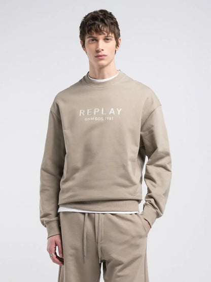 Felpa REPLAY relaxed fit con lettering