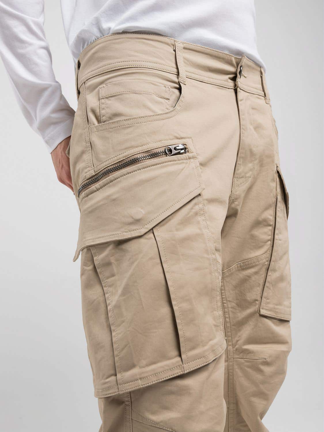 Pantalone cargo beige