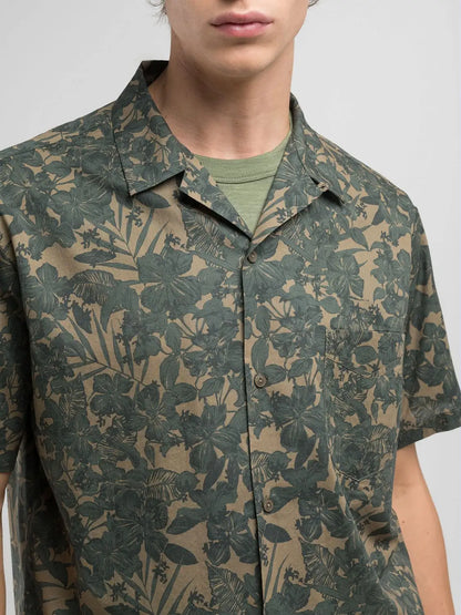 Camicia REPLAY relaxed fit con fiori e foglie