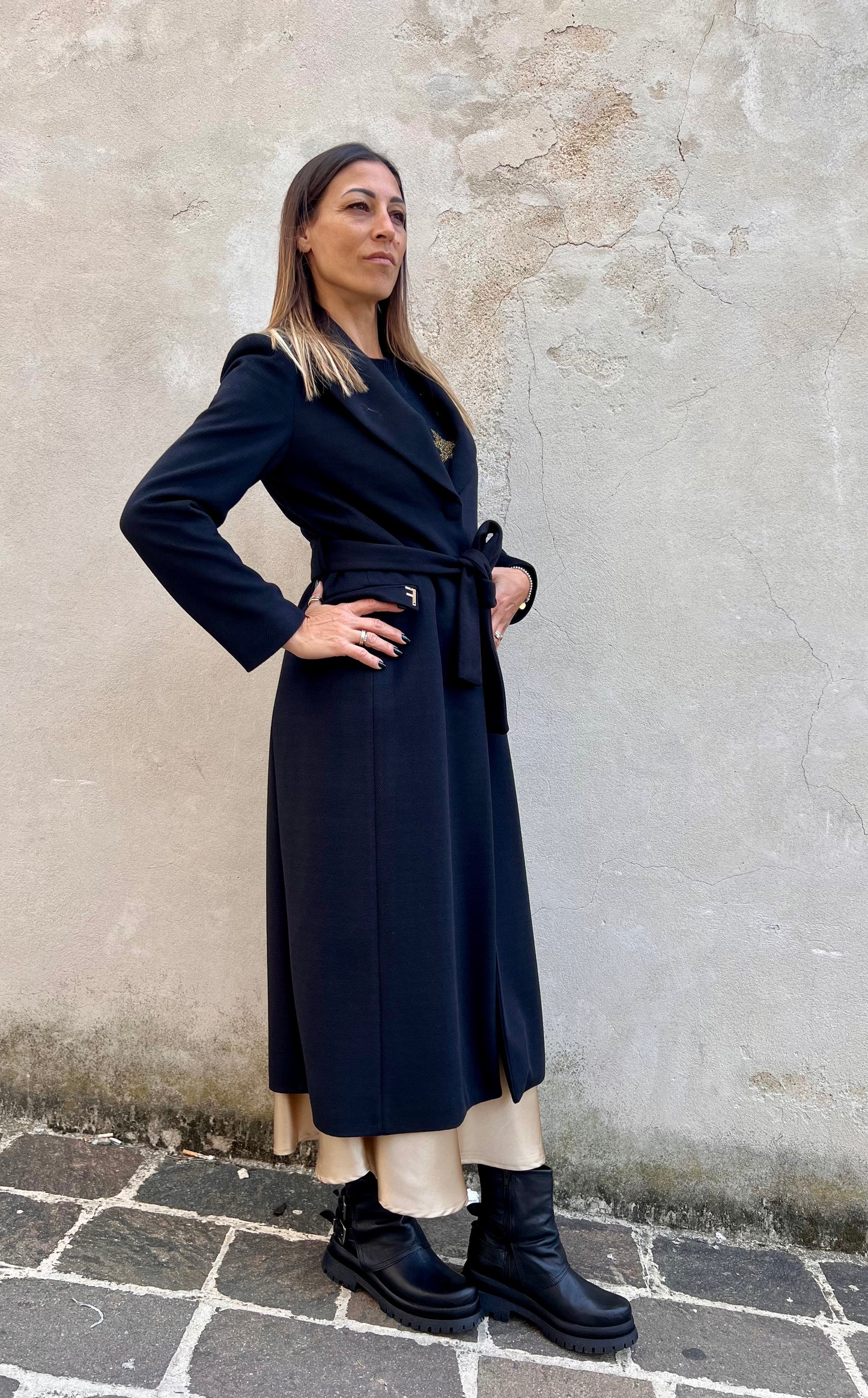 CAPPOTTO REGULAR MONOPETTO NERO