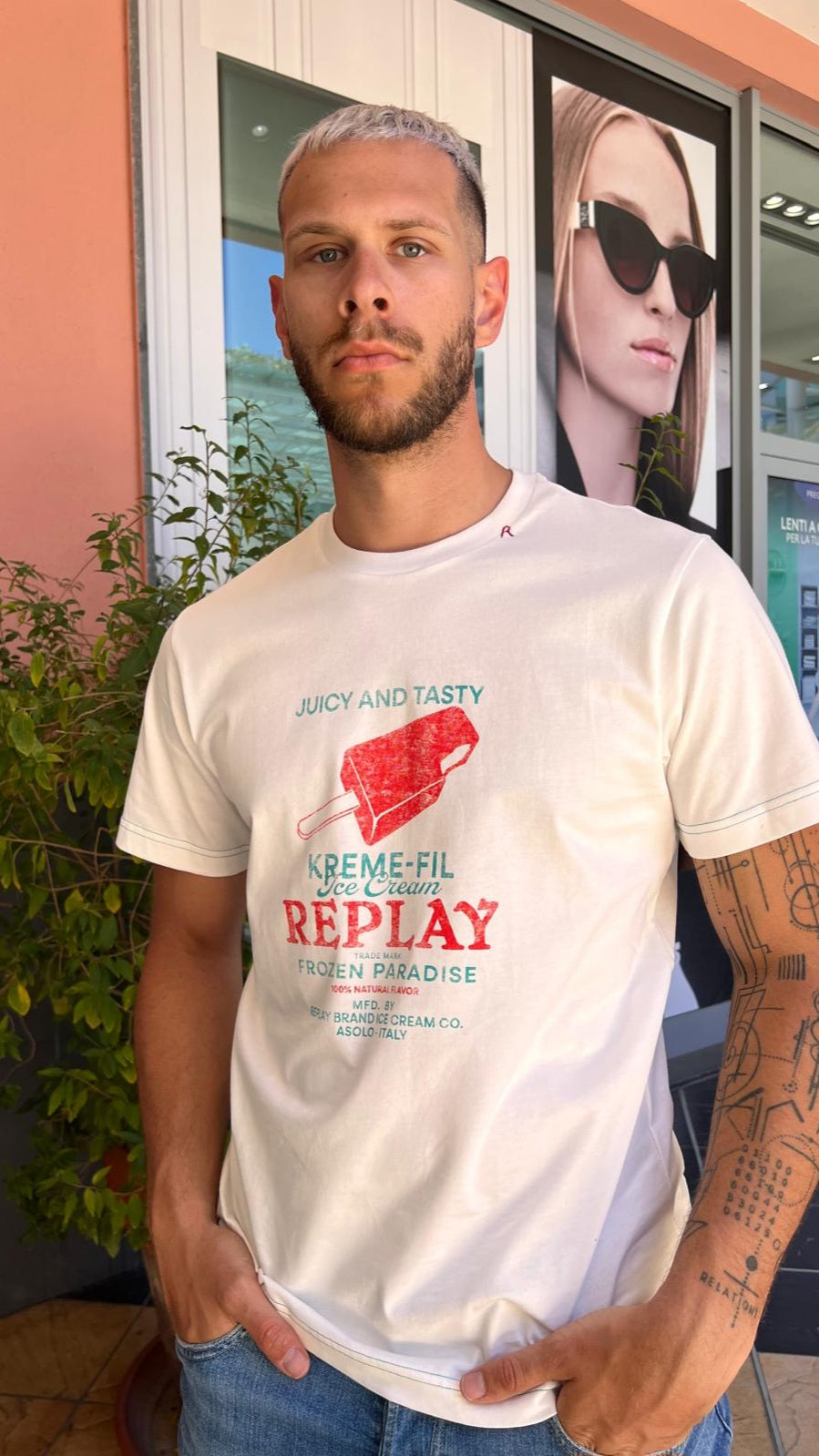 T shirt con stampa REPLAY