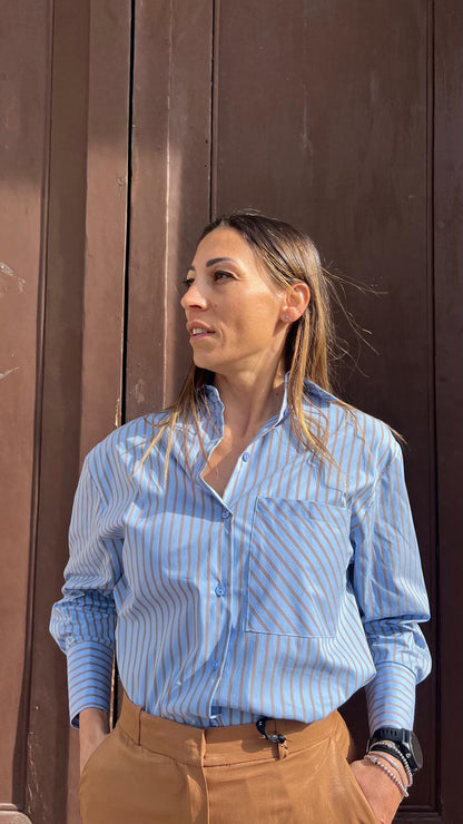 Camicia a righe HAVEONE CGE-Q040