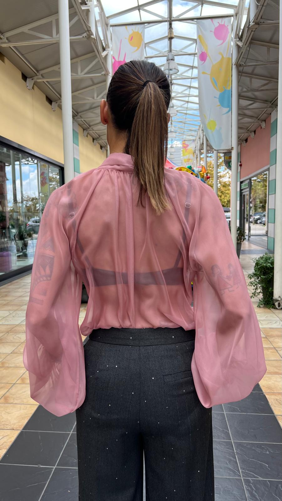 Camicia con fiocco KONTATTO