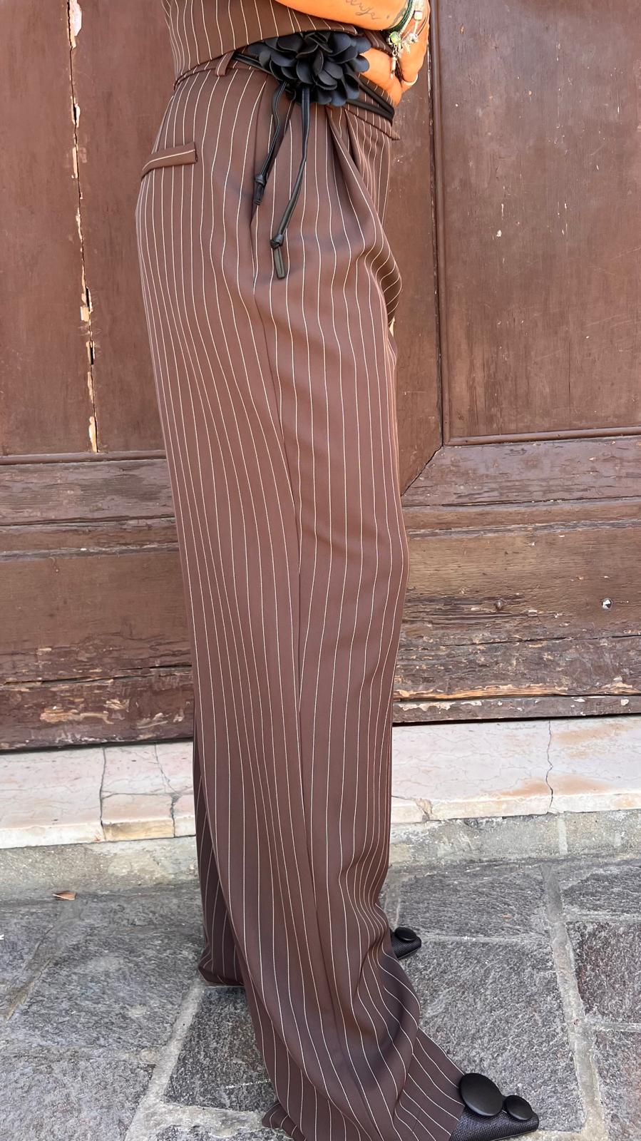 Pantaloni palazzo con cintura fiore P7I9MEP IMPERIAL