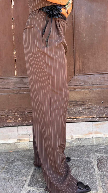 Pantaloni palazzo con cintura fiore P7I9MEP IMPERIAL