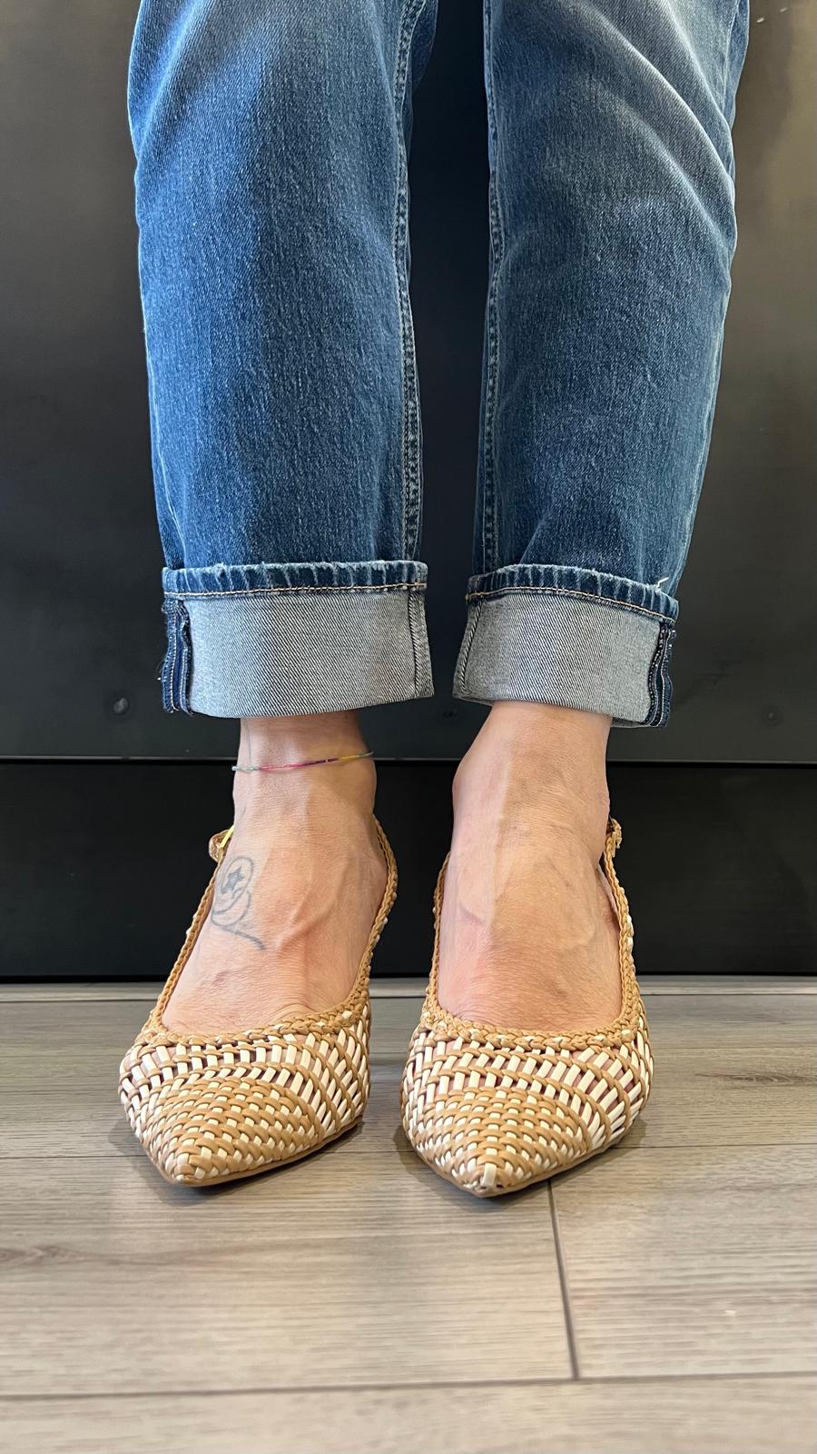 Décolleté slingback intrecciata BOTTEGA LOTTI