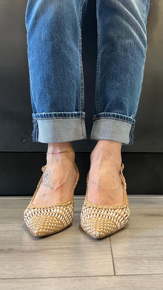 Décolleté slingback intrecciata BOTTEGA LOTTI