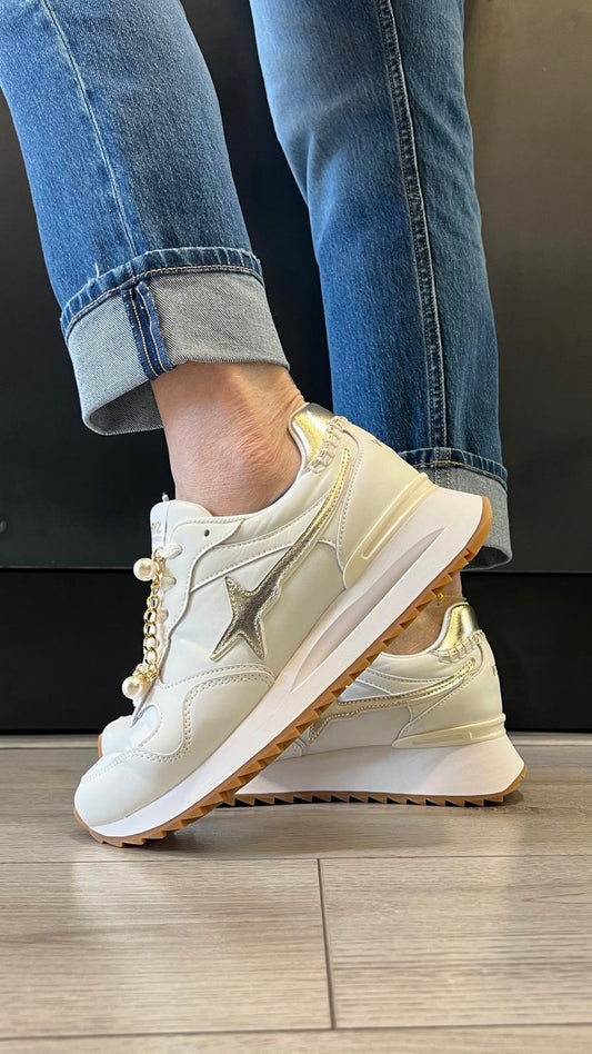 Sneakers in pelle e tessuto tecnico YAK-M W6YZ