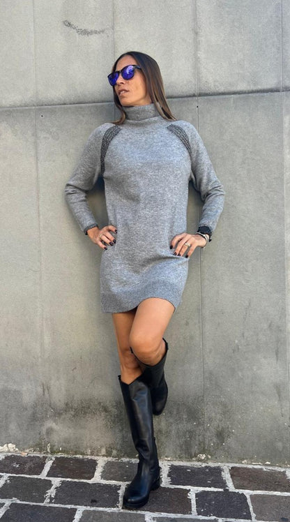 Abito in maglia grigio MARKUP