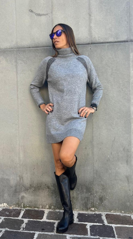 Abito in maglia grigio MARKUP