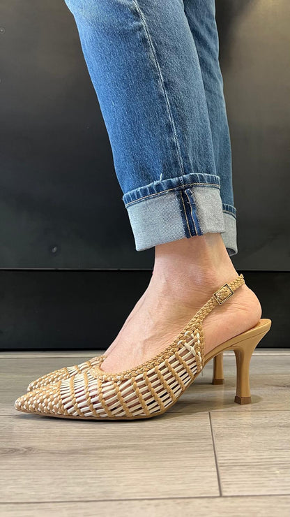 Décolleté slingback intrecciata BOTTEGA LOTTI